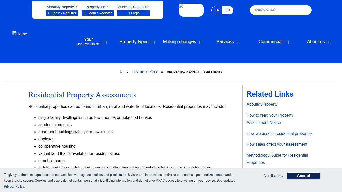 Residential Property Assessments MPAC